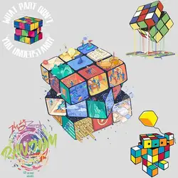 Colorful DTF Heat Transfer Space World Children's Science Fiction Iron On Sticker DIY Decorative T-shirt hoodie and backpack