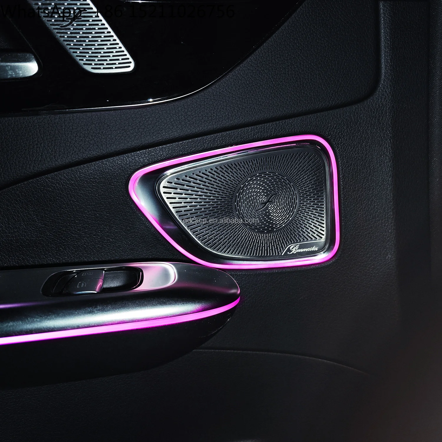 W206 64 ألوان الضوء المحيط غطاء مكبر الصوت الباب الداخلي لمرسيدس بنز C-Class 2022-2025 LED القرن الصوت غطاء توهج