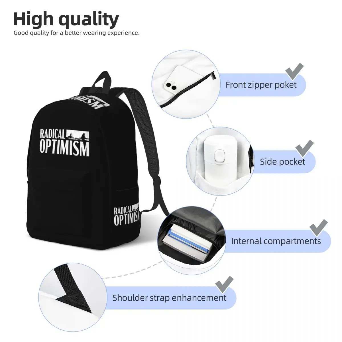 Dua-lipa Radical Optimism 2024 Fashion Backpack with Pocket Student Business Daypack for Men Women Laptop Computer Shoulder Bag