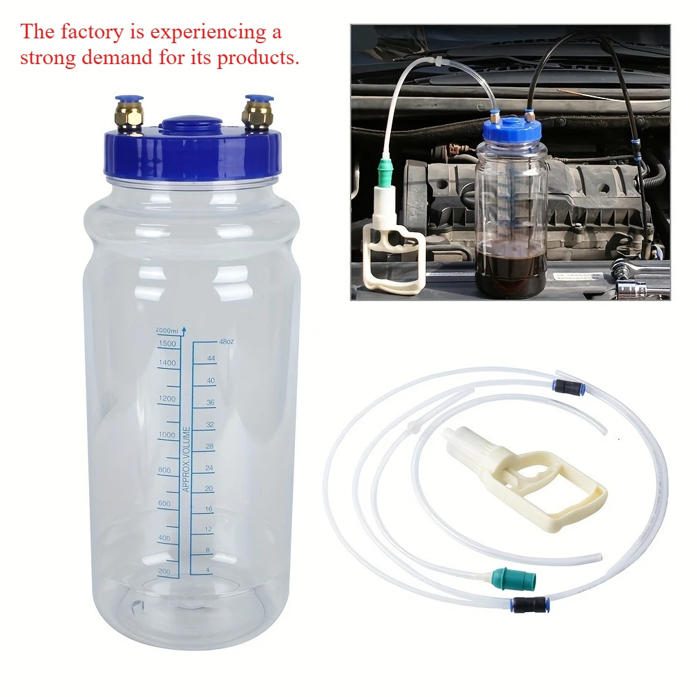 

2L Manual Oil Change Pump, PE Hand Operated Suction Tool for Car Maintenance No Battery Required