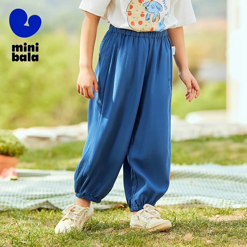 Mini Bala Long Pants Children Pants Boys and Girls Mosquito Proof Pants Baby Casual Versatile Pants