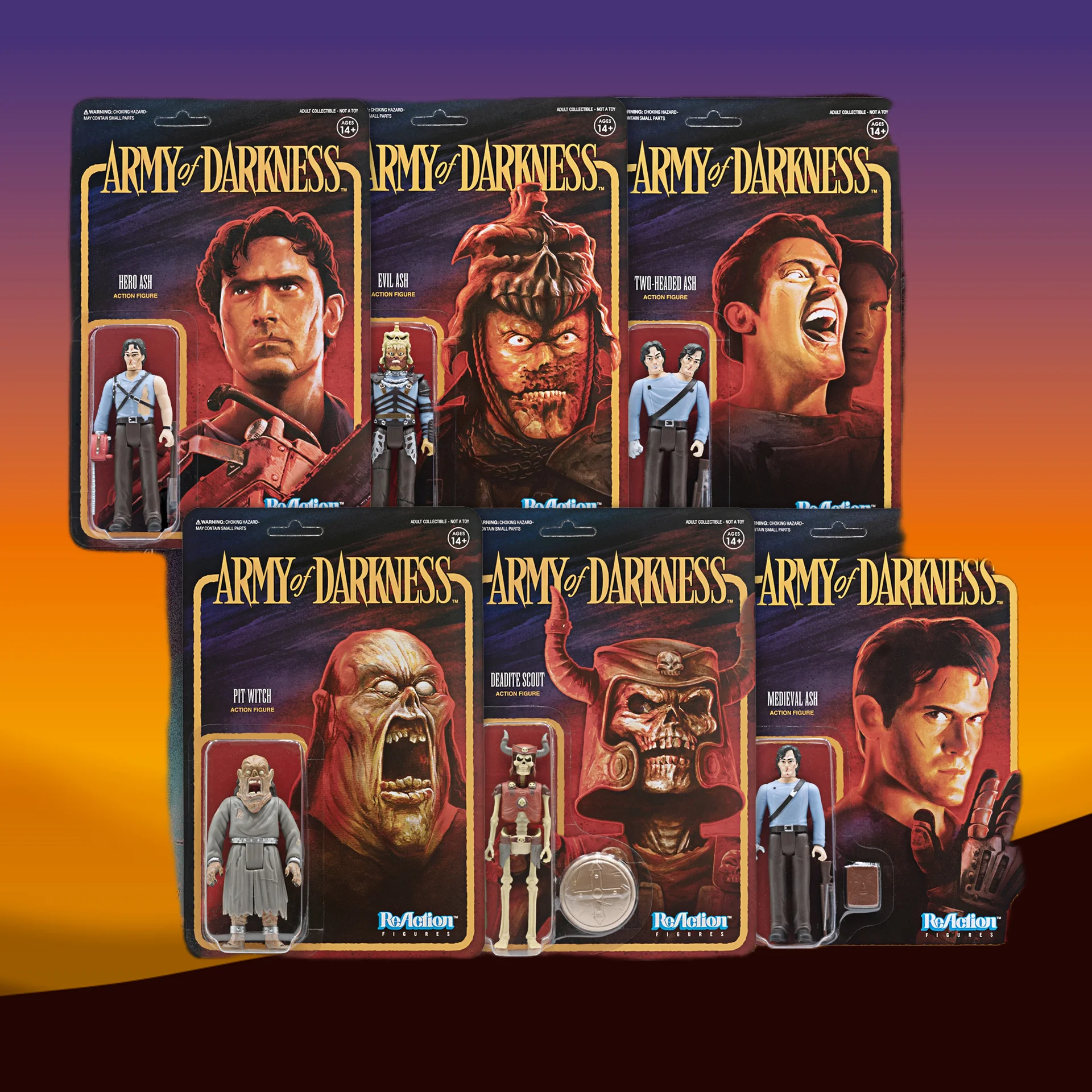 Figura retro clamshell do exército das trevas Super7 - Evil Dead