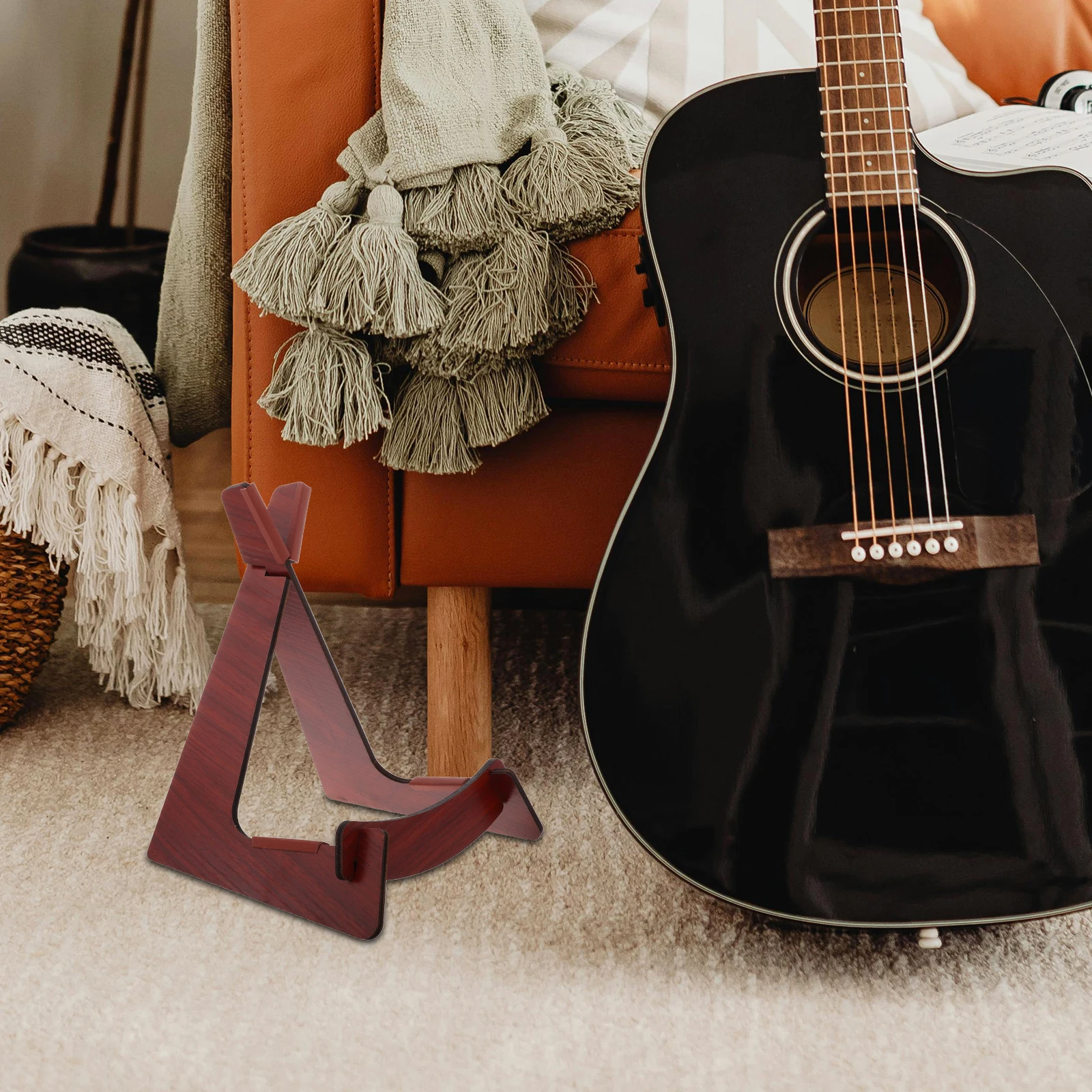 

Violin Mandolin Shelf Floor Guitar Stand Ukulele Holder Wooden Music Stand Small Instrument Rack Classic Hanger Child Flute