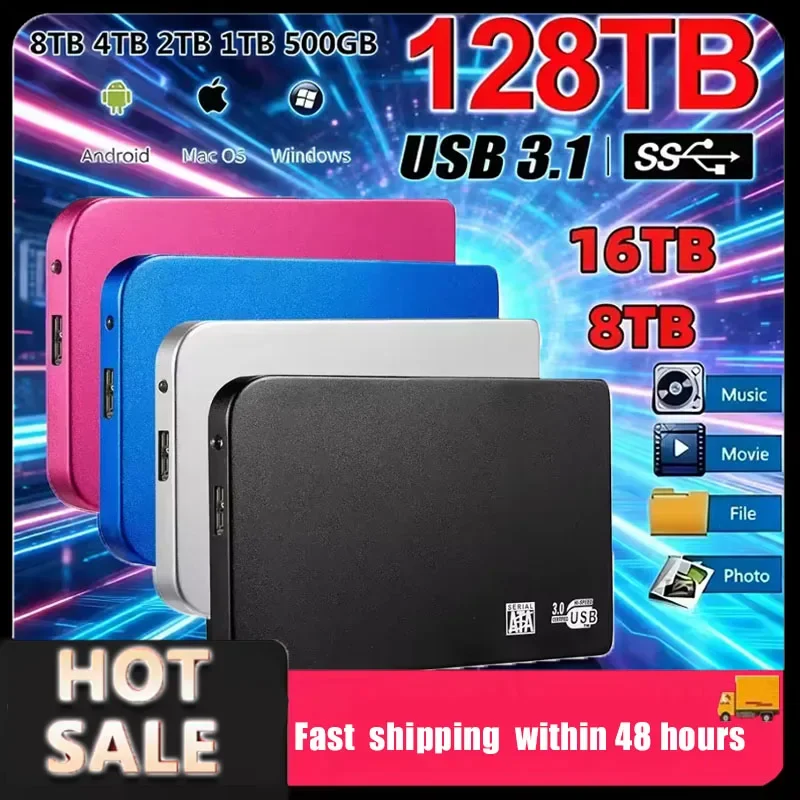

256TB SSD High-speed SSD USB 3.0 Enclosure Mobile Hard Drive Cases for SSD External Storage HDD Box With USB3.0 Cable ABS