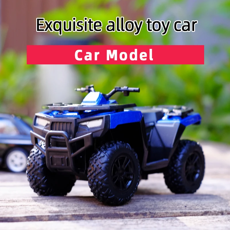 RMZ CITY ATV All Terrain Beach Off-road Vehicle Alloy Diecast Car Model Toy With Pull Back For Children Gifts Toy Collection