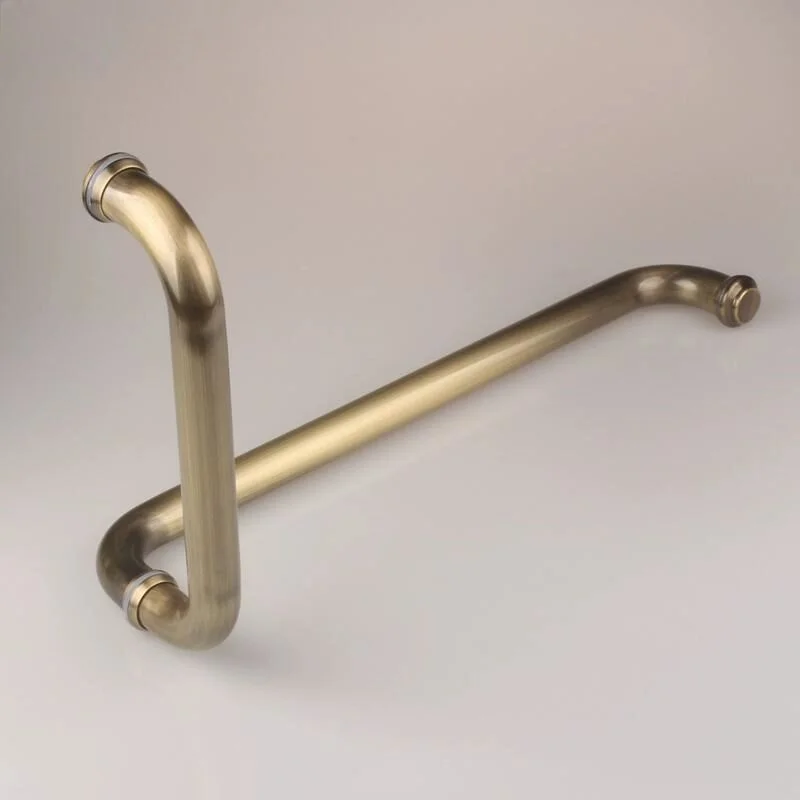Bronze Thickened 304 Stainless Steel Bathroom Glass Door Handle Durable DG-001 for Interior Doors