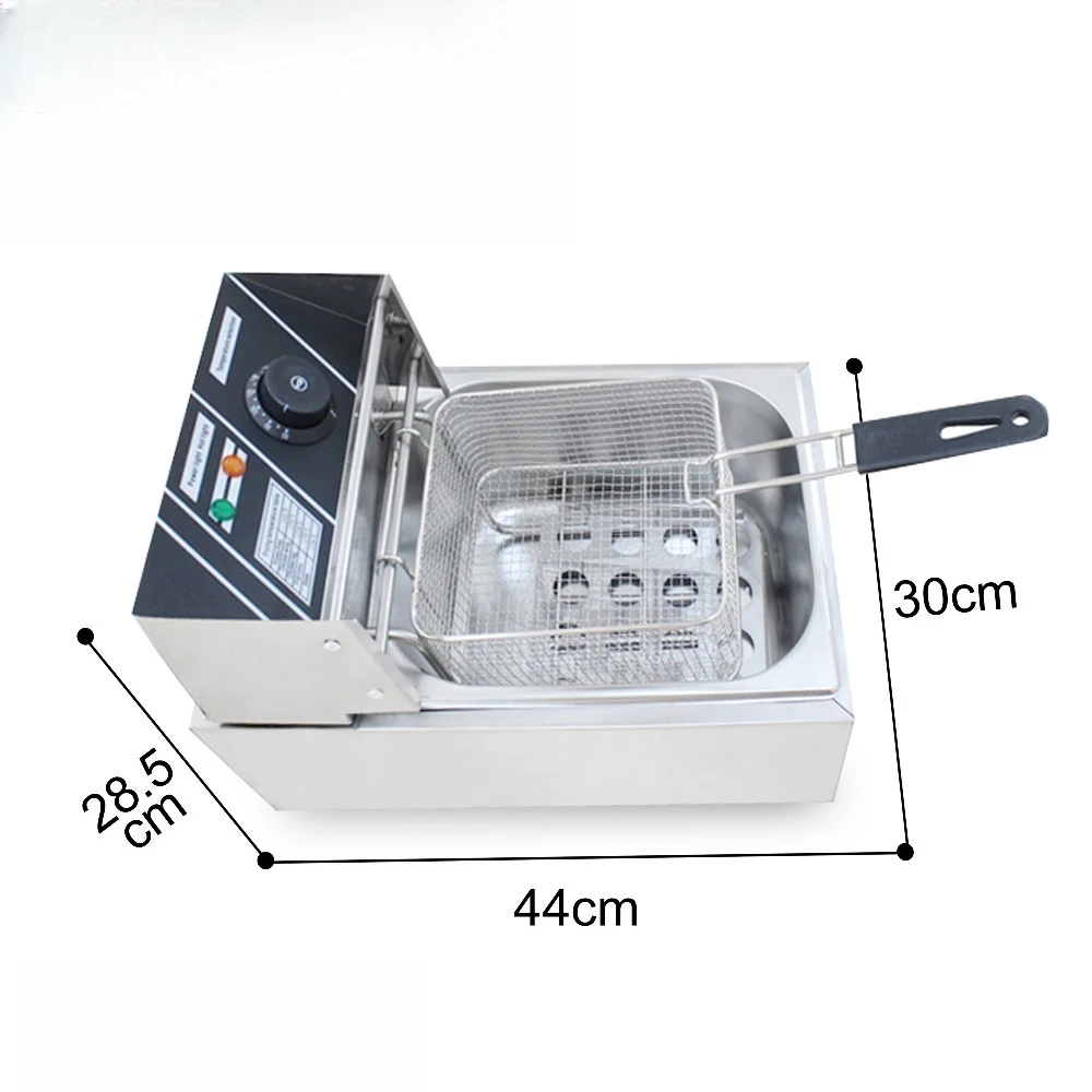 New conditions for the combination of 6L stainless steel electric fryer and 5L fritters maker 220V snack machine