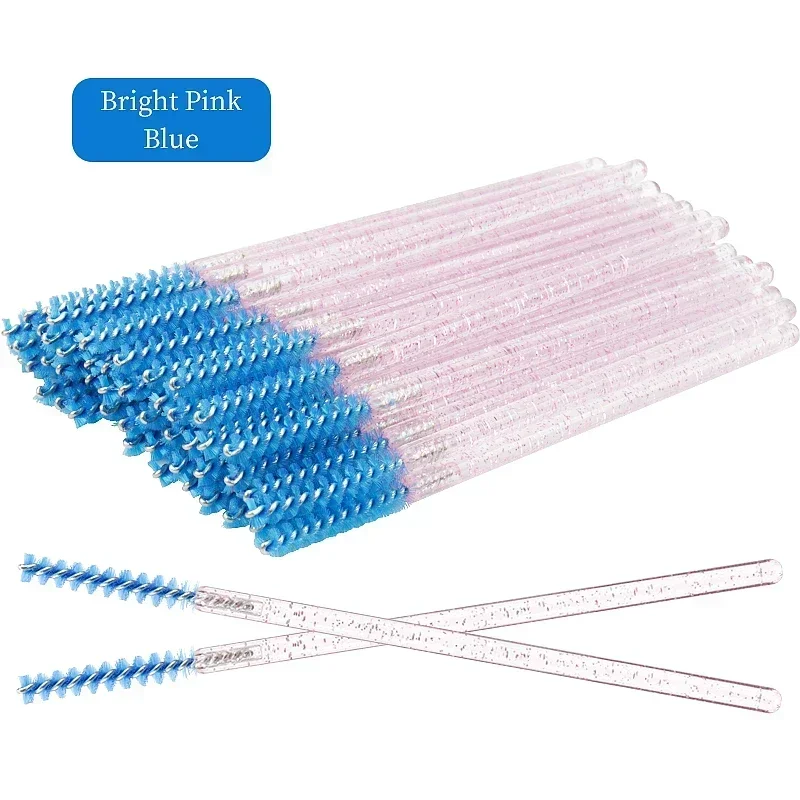 50pcs Grafted eyelashes Single color disposable eyelash brush Spiral eye Makeup Eyelash curler makeup brush cosmetic tools