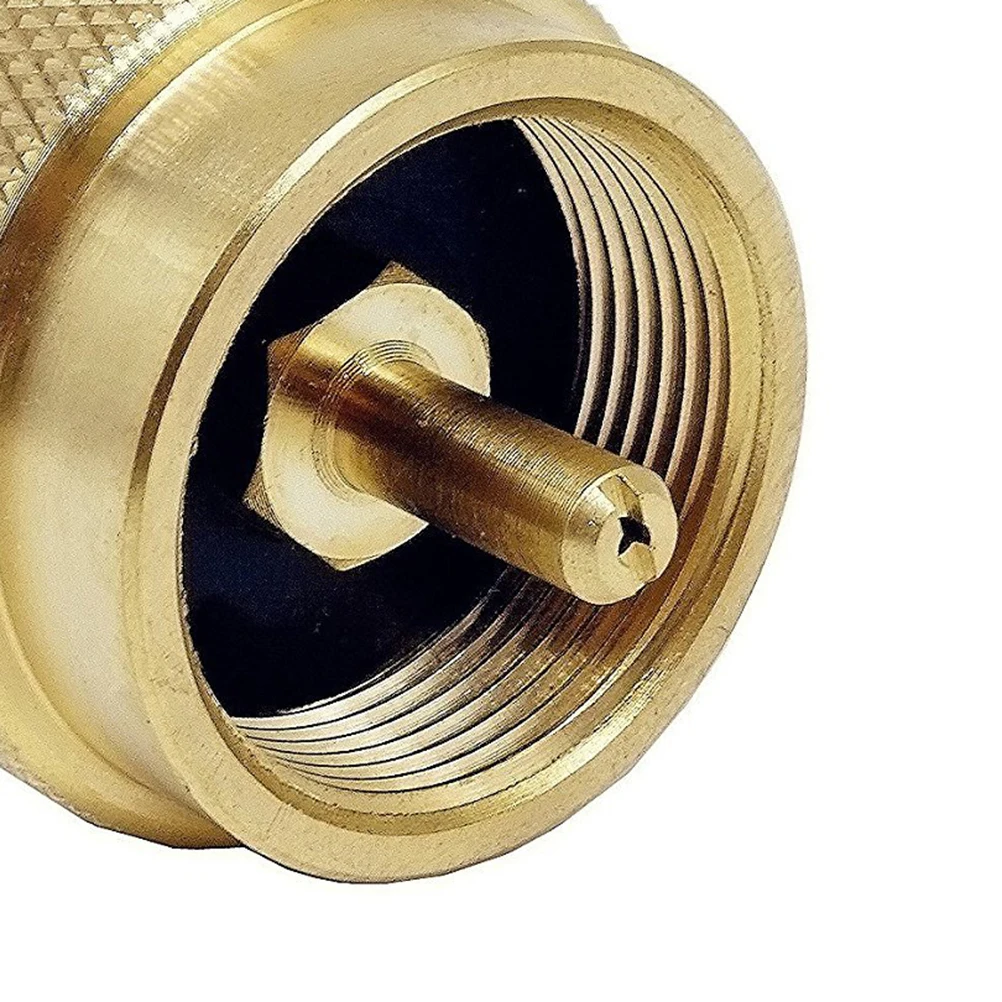 

2pcs Gas Tank Refill Adapter Brass Transfer Joint Cylinder Conversion Head for Air Tank Inflatable Safety Shut-off Corrosion