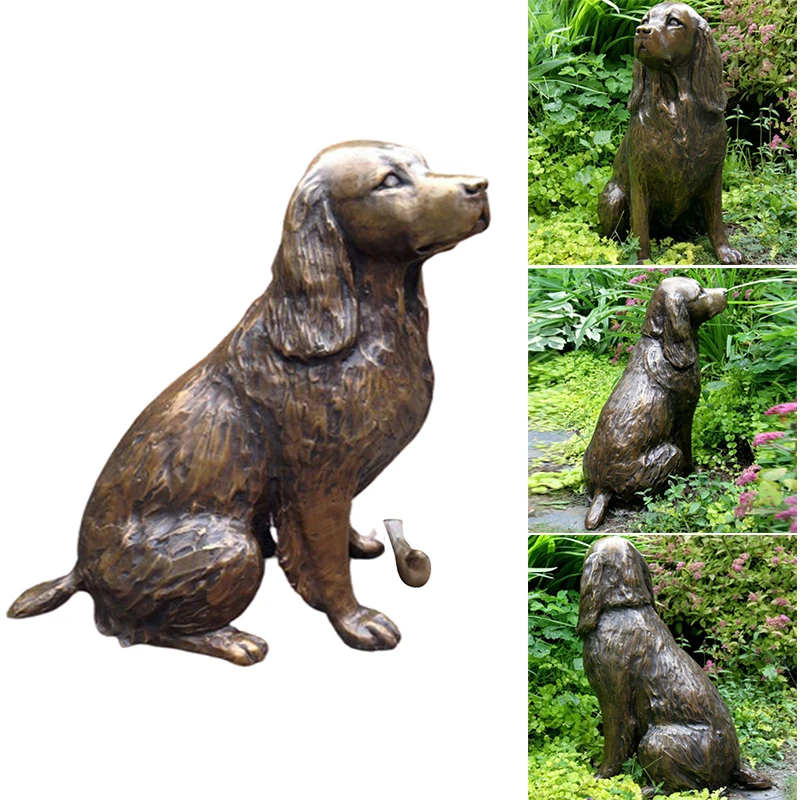 Spaniel Statue  Outdoor Decorative Ornament For Garden Yard Lawn