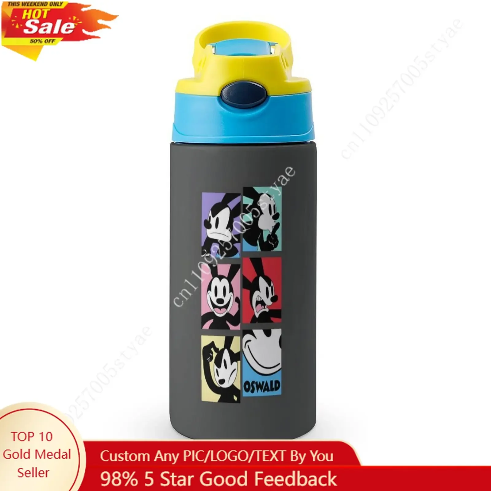 

Oswald Insulated Bottle Disney Cartoon Custom Your Photo Logo Text DIY Design Birthday Holiday Gift Thermos Bottle