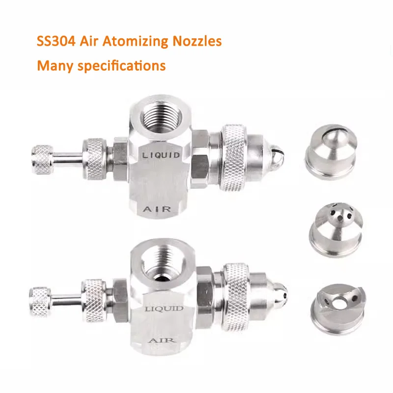 Air Atomizing Nozzle Adjustable fogging spray nozzles mist wide cone falt fan Industrial Spraying Solutions