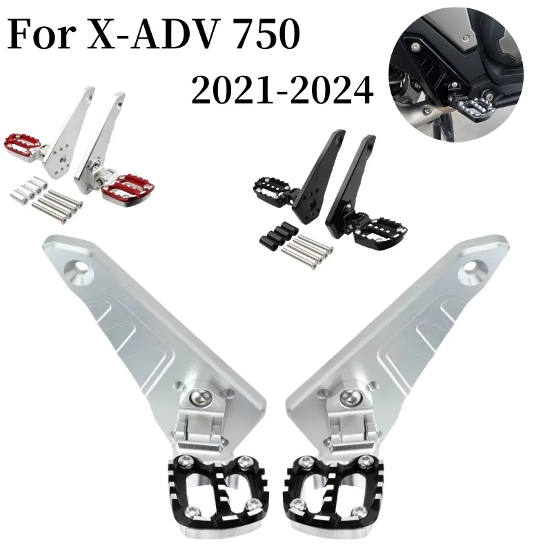 For HONDA X ADV 750 2021 Foot Rest XADV 750 XADV750 2024 2022 2023 Footrest Footpegs Passenger Foot Pedal Foldable