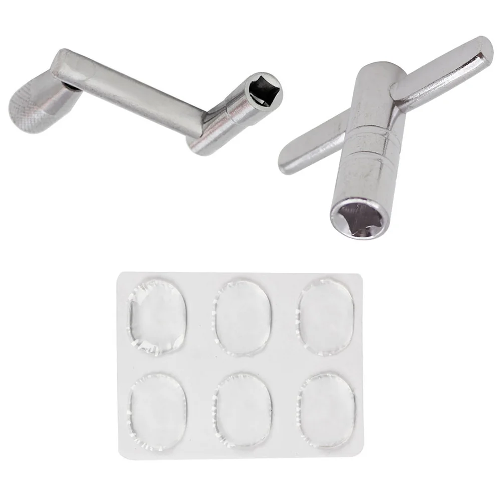 

Silently Stick A Military Drum Tuning Keys Drummer Accessories Snare Kit for Drums Silica Gel Mute Pads Miss