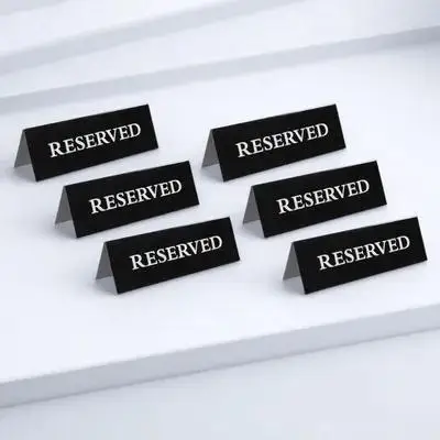 

Набор из 6 акриловых табличек «Зарезервировано» в современном минималистичном стиле для свадеб, вечеринок, ресторанов, мероприятий и банкетов