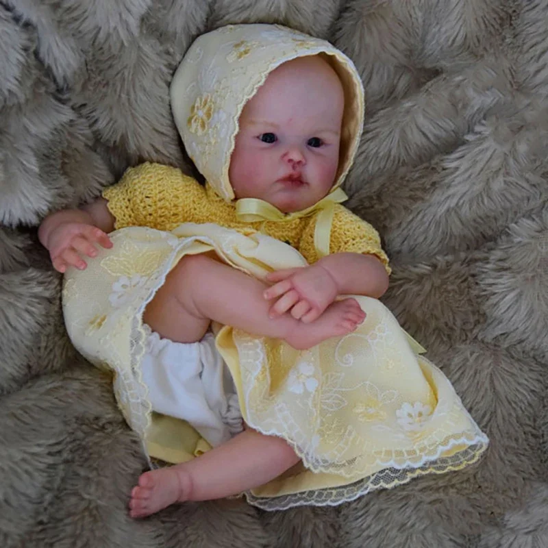 10inch Unfinished Mini Reborn Doll Kit Mina Mini  Doll Parts with Body and eyes