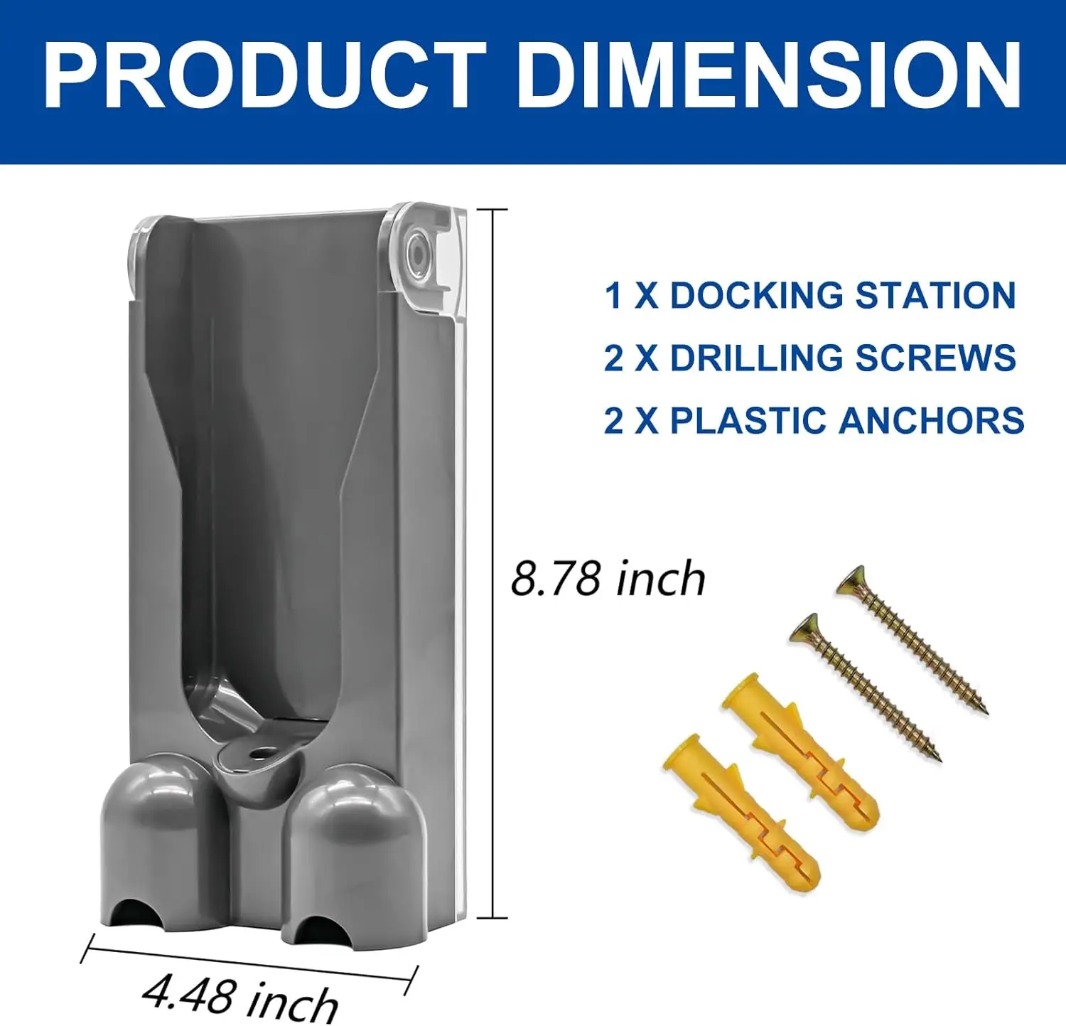 Vacuum Docking Station - Wall Mounted Accessories Bracket Compatible with Dyson V10 Vacuum Cleaners Only Part No.969042-01