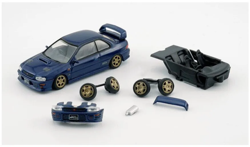 BMC Diecast Cars Brinquedos para Coleção, Escala 1:64, Impreza Wrx Type-R 3-6 Gen, Criações BM, JUNIOR, Presente, Novo