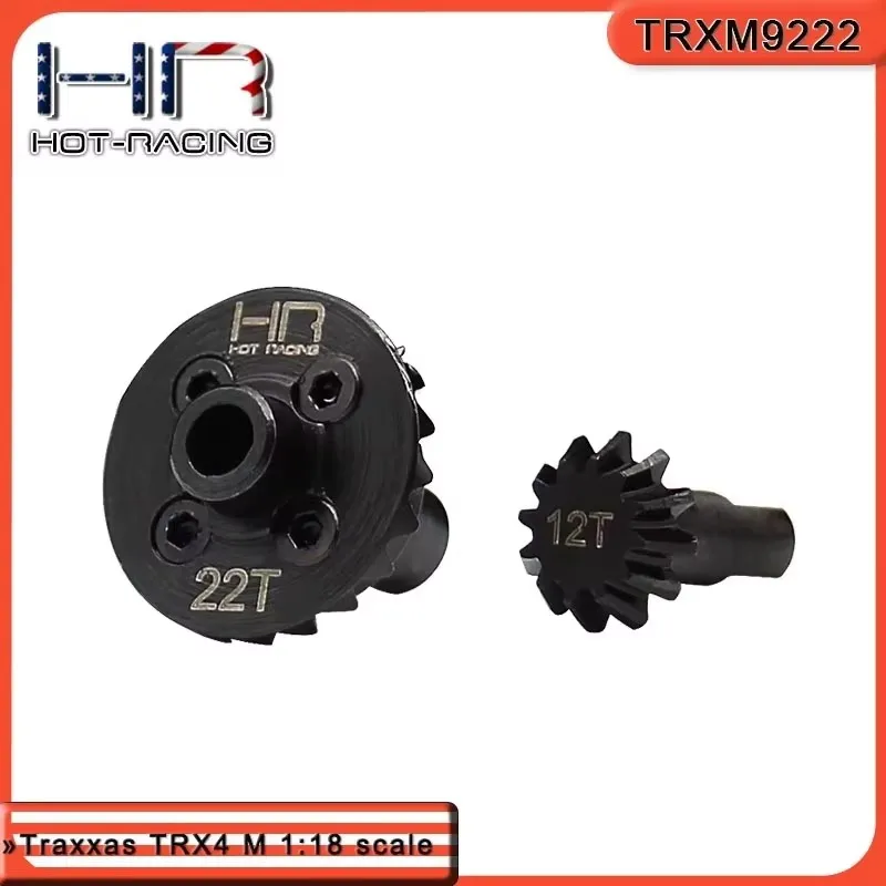 

HR Traxxas TRX-4M 40, задний дифференциал из хромированной стали, улучшенный зуб зонтика 10/22T 12/22T