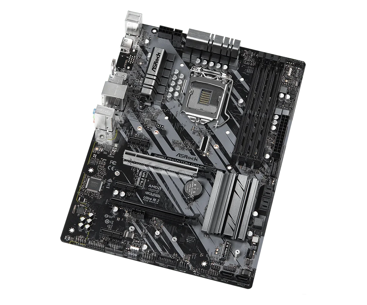 ASRock Z490 팬텀 게이밍 4/2.5G 마더보드 LGA 1200 인텔 DDR4 DDR4 128GB 지원 i5-10500 i3-10300 i9-10900K 10105 CPU ATX