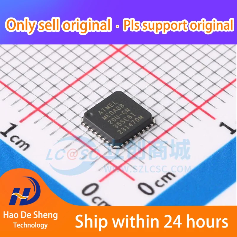 10PCS/LOT  ATMEGA88-20MU  QFN-32 New Original in Stock