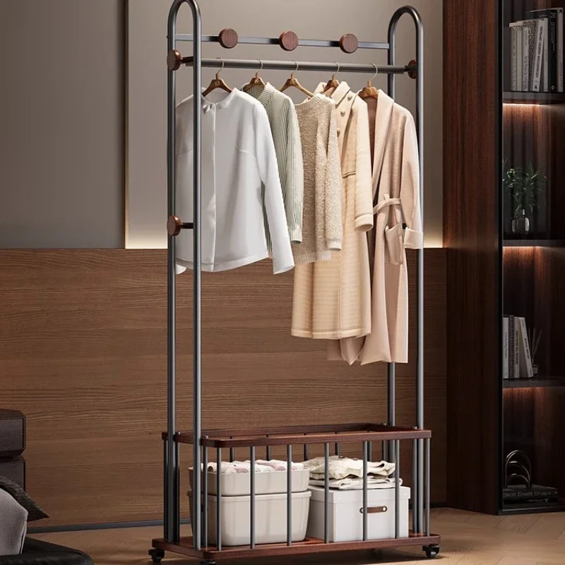 Expandable Metal Clothes Rack Hotel Wood Minimalist Women Clothes Rack Industrial Design Armoires De Salon Home Furniture