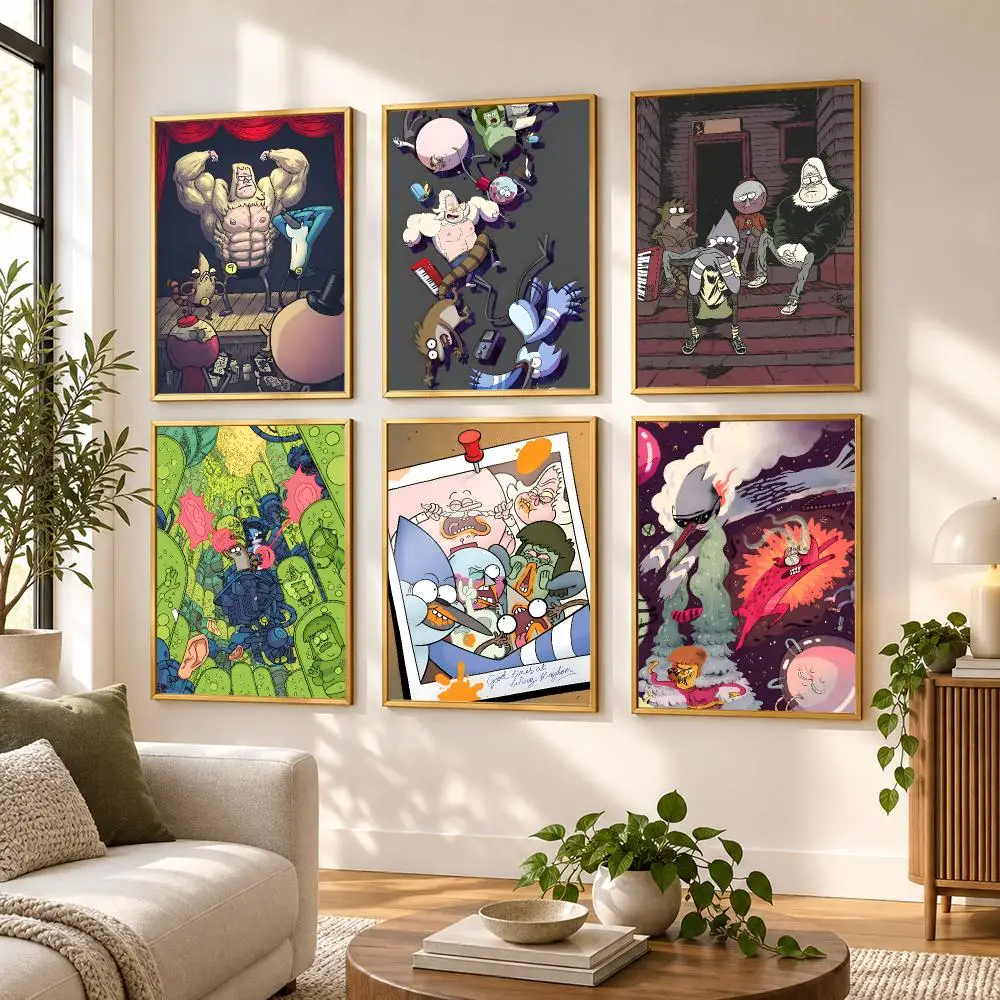 Animated Series Regular Show Poster HD art sticky wall waterproof home living room bedroom bar aesthetic decoration