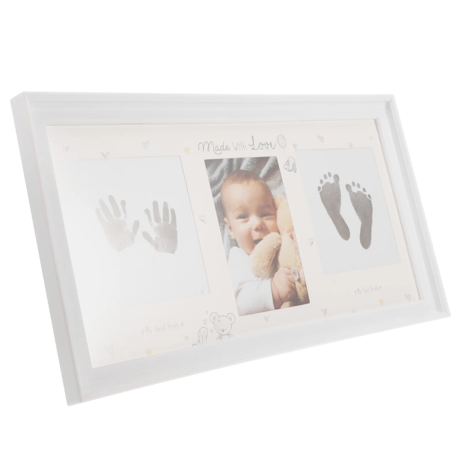 Hand Foot Print Photo Frame Infant Picture European Style Ink Pad for Baby Handprint Casting Kit Cardboard Ornament