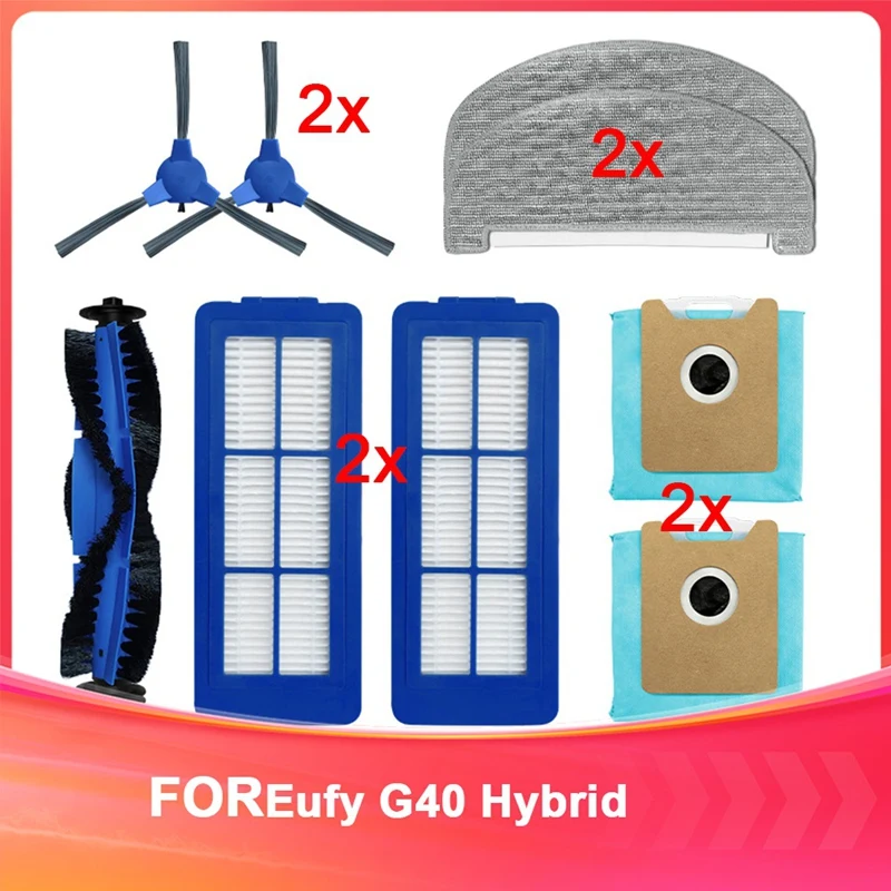 

For Eufy G40 Hybrid Spare Parts Accessories Replacement Parts Filters Mop Cloths Dust Bags