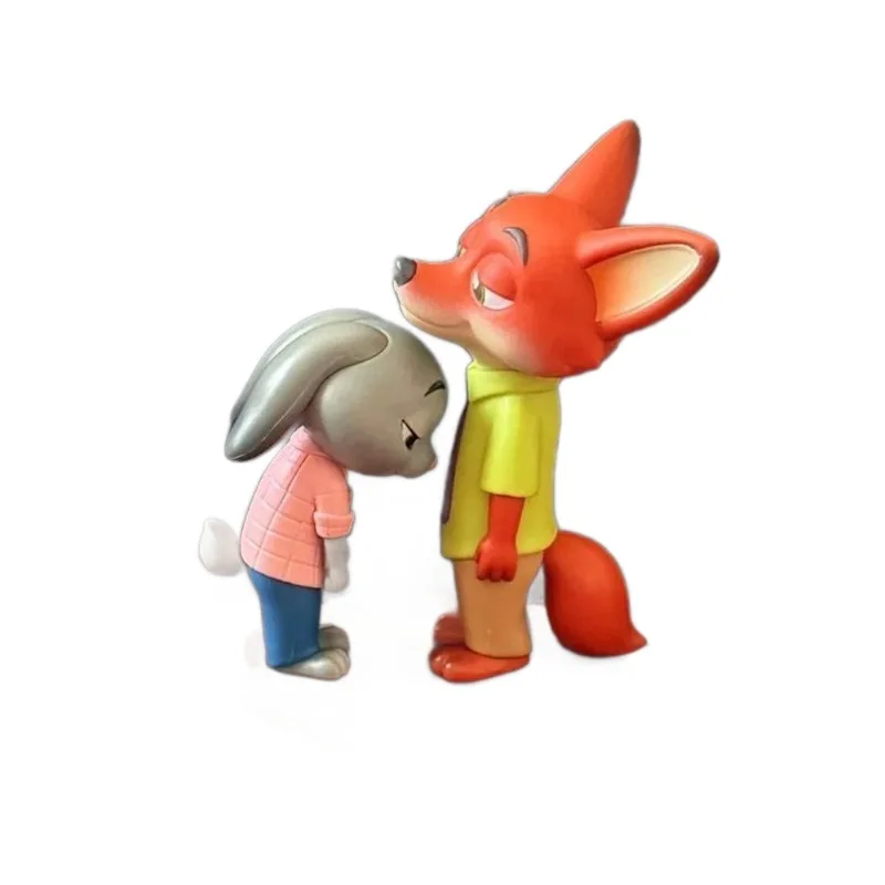Nueva Figura Coleccionable de la Serie Zootopia, Nick y Judy, Mejores Compañeros, Figura de Acción, Adornos de Escritorio, Regalos para Niños
