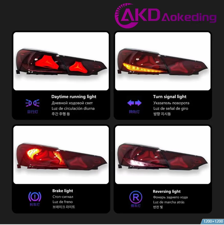AKD Tail Lamp for Benz E Class W213 LED Tail Light 2020-2023 E260 E300 Rear Fog Brake Turn Signal Automotive Accessories