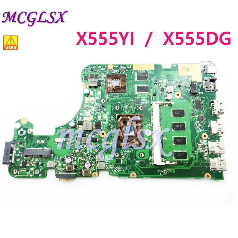 

X555YI E1/E2/A4/A6 CPU 4GB RAM Mainboard REV2.0 For ASUS X555Y X555 X555YI X555DG A555D X555DMotherboard Test 100% OK Used