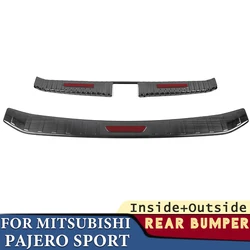 Mitsubishi Pajero Sport 용 트렁크 범퍼 2020 2021 2022 2023 2024 자동차 액세서리 스테인레스 리어 펜더 프로텍터 패드 커버