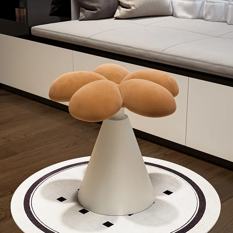 Rotatable petal stool cloakroom makeup chair Internet celebrity girl bedroom dressing stool creative modern advanced