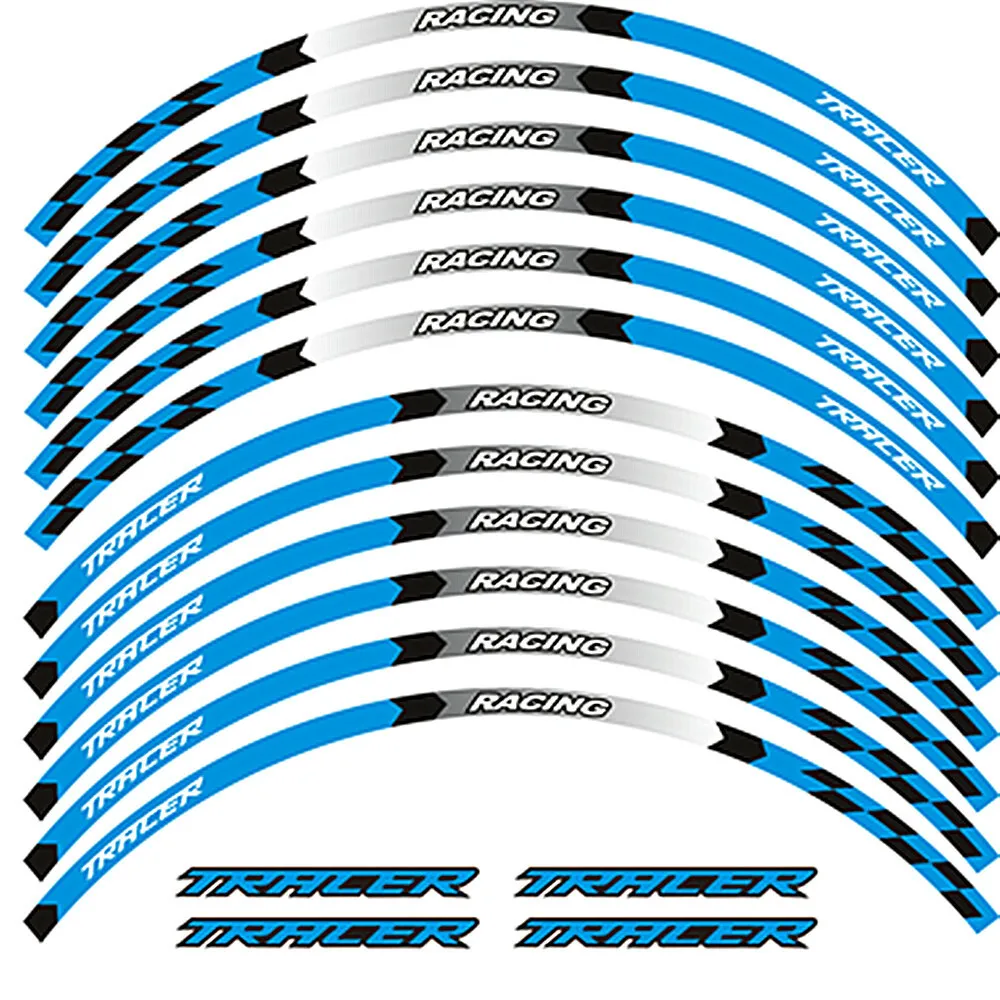 Pegatinas para cubo de ruedas de 17 pulgadas, accesorios para motocicleta, calcomanías reflectantes, rayas para YAMAHA TRACER / 9 / TRACER 900