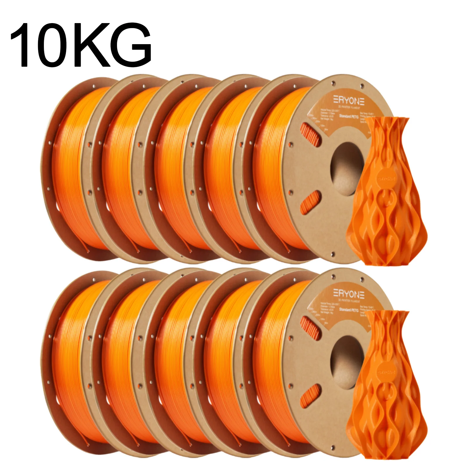 ERYONE PETG 3D-Drucker Filament 1,75mm Standardqualität Präzisions-3D-Druck 1kg Spule mit +/-0,03mm Toleranz