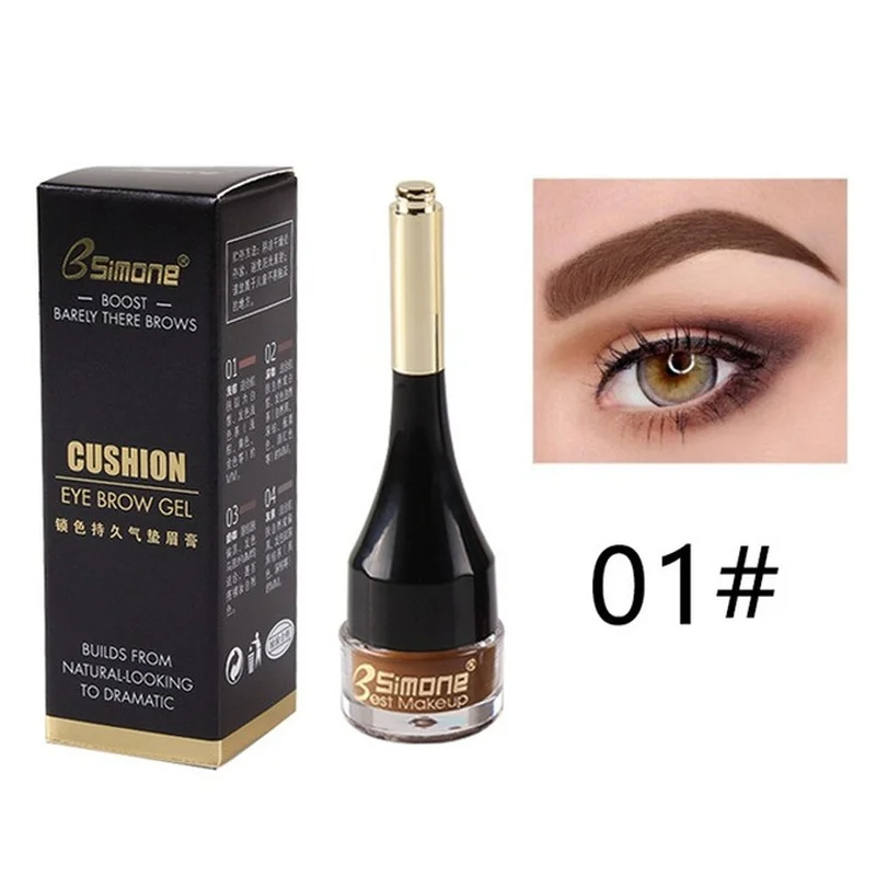 Waterproof Eyebrow Cream Enhancers Long-lasting Natural Brow Tinted Gel Air Cushion Cream Dyeing Brow Makeup Cosmetics 4 Colors