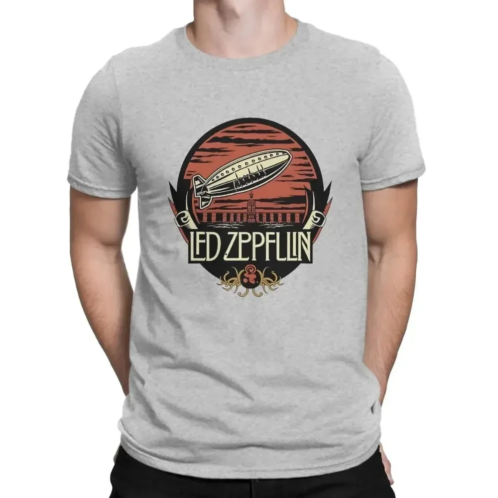 Summer Men's T-shirt Led Band Zeppelin Printed T-shirt Zep's Timeless Echo Ensemble Unique Short Sleeve Oversized Men Clothes