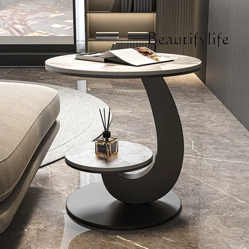 BJ BJ Light Luxury Living Room Sofa Side Table Balcony Small Round Table Advanced Sense Creative Home Small Coffee Table Advanc