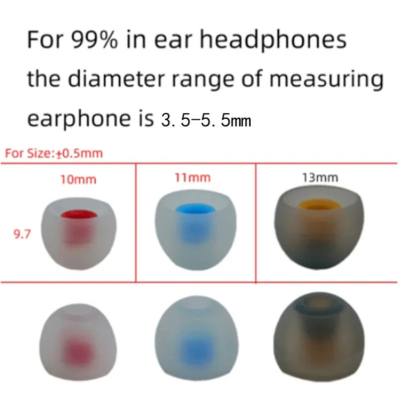 In Ear Tips Earbuds Earphone Silicone Eartips/Ear Sleeve/Ear Tip/Earbuds For KZ Earphone LZ A4 DZ9