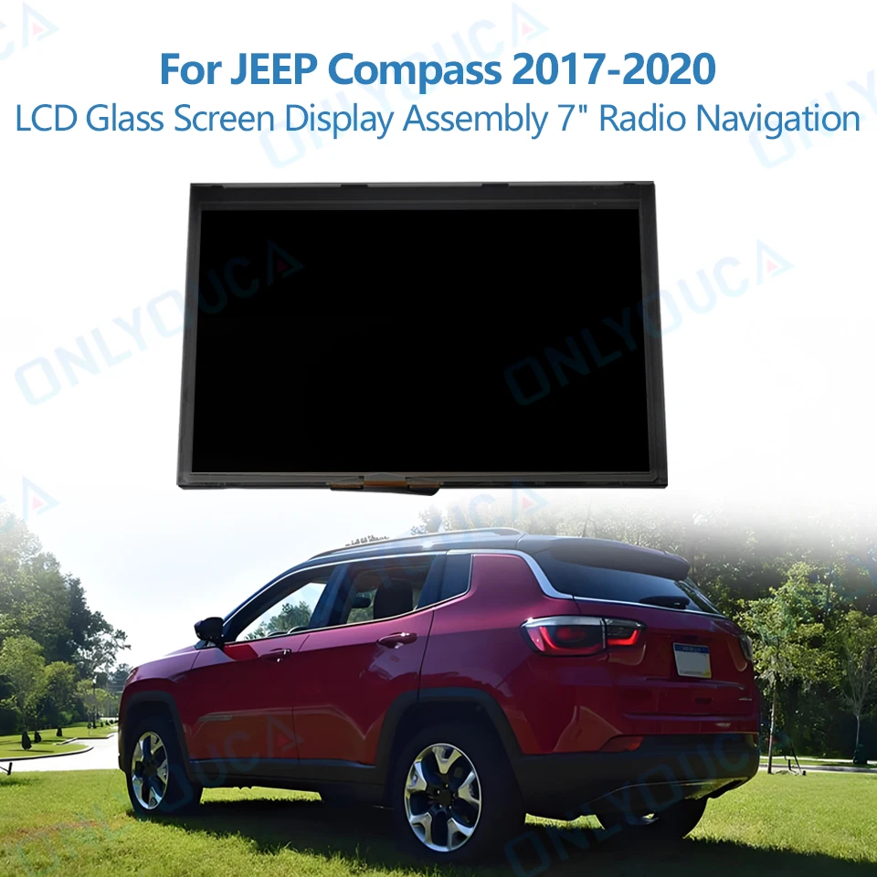 

7-дюймовый ЖК-дисплей с сенсорным экраном для Jeep Compass 2017-2020 радио DVD-плеер GPS-навигация