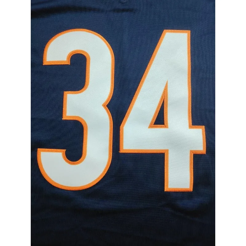 تي شيرت كلاسيكي لكرة القدم الأمريكية للرجال برقبة على شكل حرف V تي شيرت صيفي للتدريب الرياضي للرجبي بأكمام قصيرة قميص شيكاغو الدببة # 34