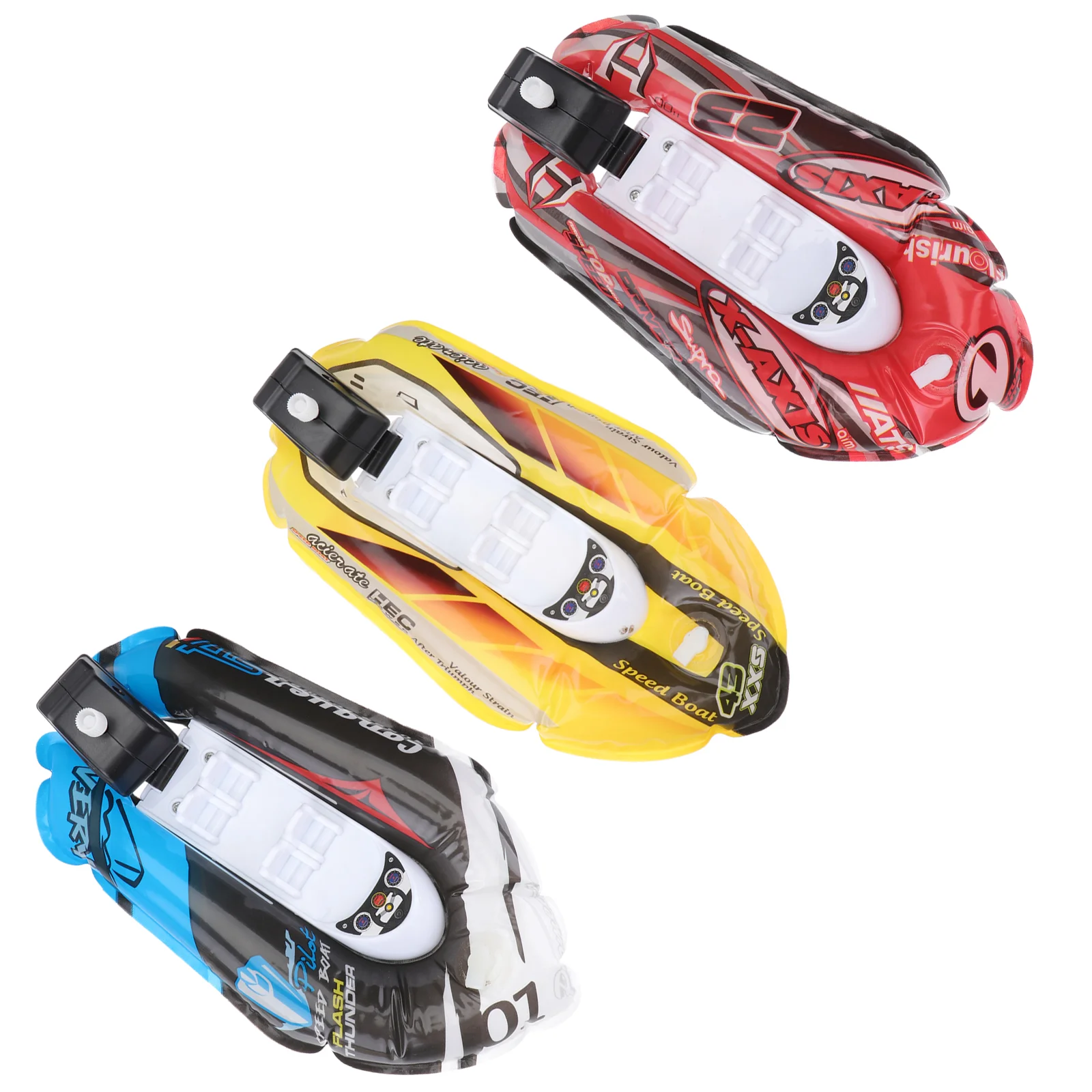 Inflatable Paddle Boat Wind Up Powered Speedboat Toys Swimming Pool Water Toy Baby Bathing Clockwork Toys