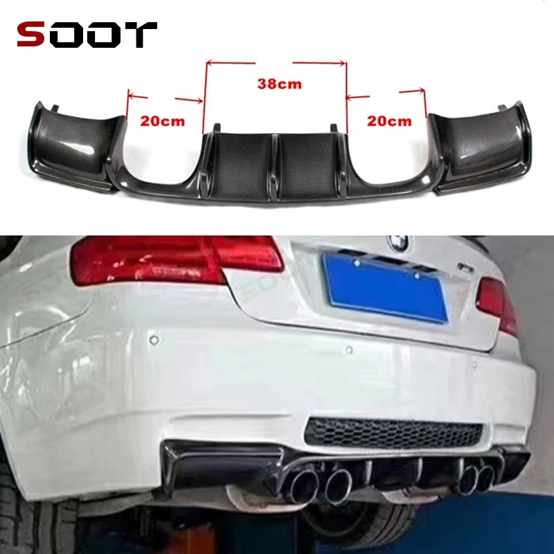 

For BMW M3 E92 E93 2005-2011 Carbon Fiber Car Rear Bumper Diffuser Rear Splitters Spoiler Back lip Car Auto Parts