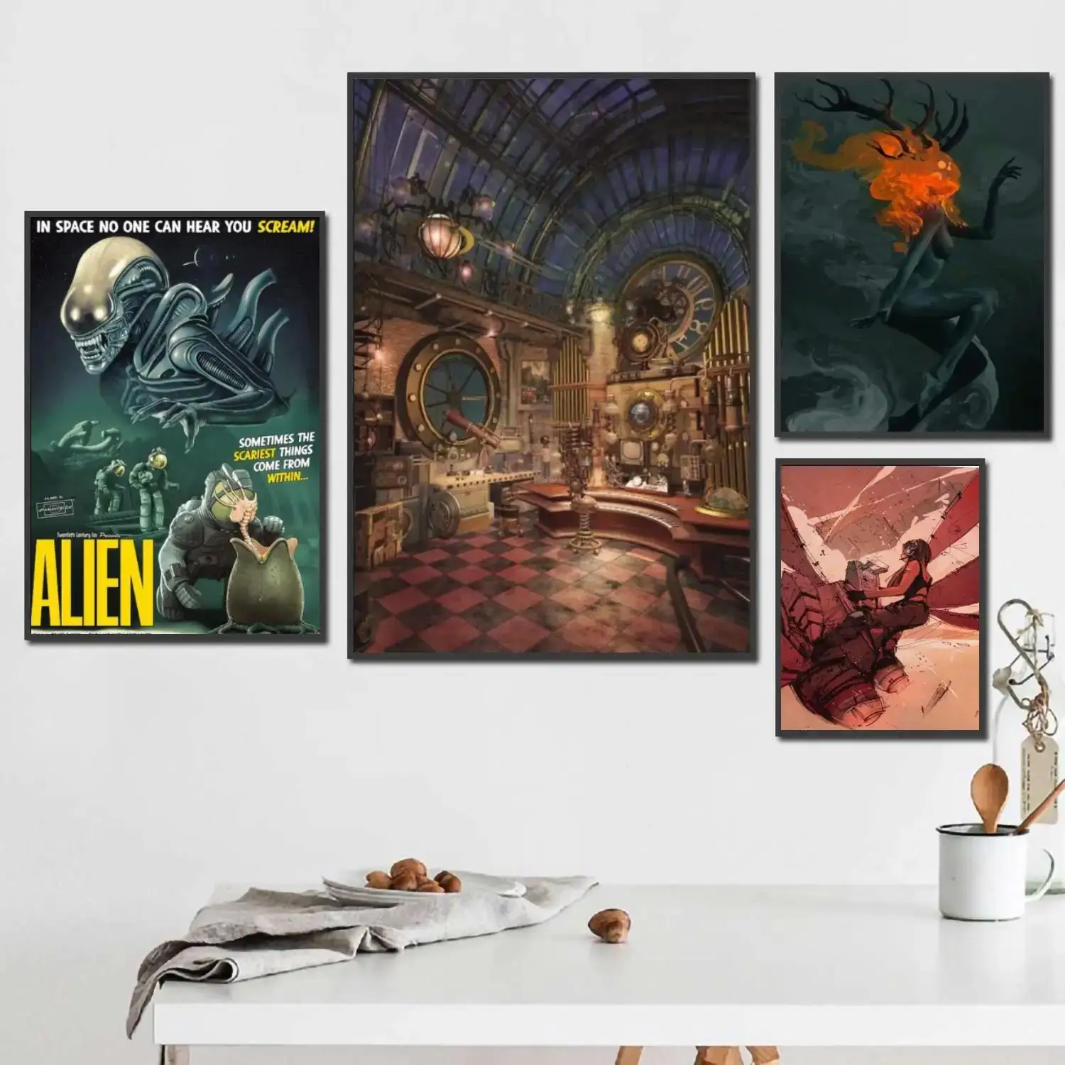 Póster de lienzo x con temática novedosa de SciFi, arte de pared decorativo para habitación, Bar, cafetería, regalo Ideal para fanáticos de la ciencia ficción
