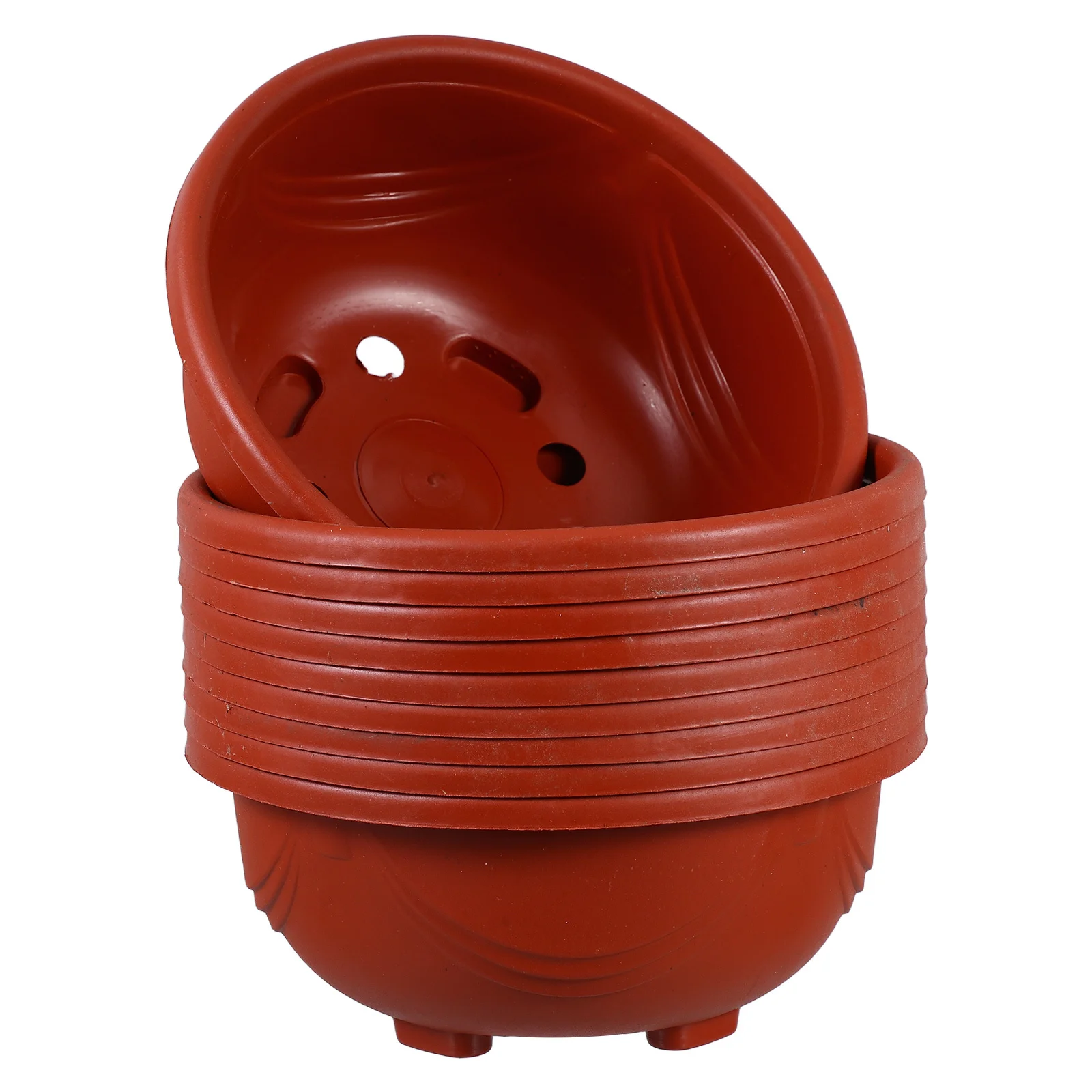 

10pcs Flower Pots Plastic Lightweight Hanging Planters With Drainage Holes For Indoor Outdoor Garden Decorative Use