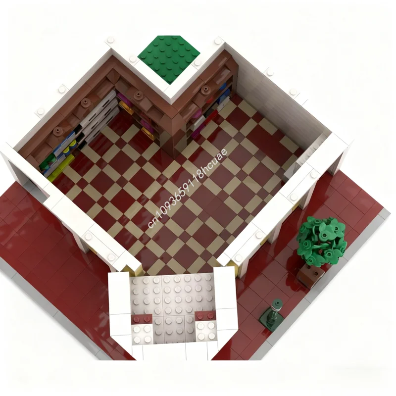 1989개 MOC 의류점 모듈식 건축 모델 블록 생일 교육용 건축 장난감 어린이 DIY 크리스마스 선물