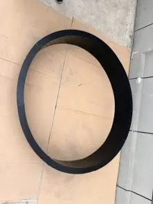 Anillo de fuego de acero al carbono para uso en exteriores, 60 pulgadas, contenedor resistente para chimenea de jardín