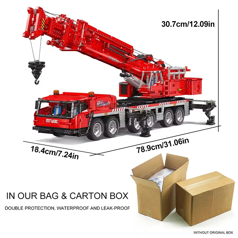 Mould King 17065 de haute qualité, véhicule de sport technique, jouets de bricolage, grue RC Grove GMK, bloc de construction, camion en brique, cadeau de noël pour enfant