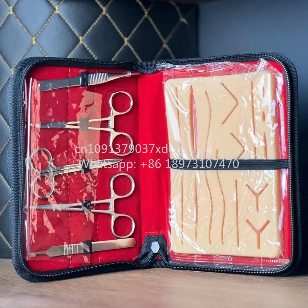 2026 NEW Azicon's. Student's Suture Practice Kit Surgical Training Knot Tying . Laceration Simulation Instrument Pack